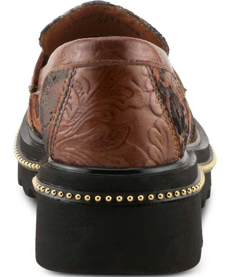 L'ARTISTE Altona Floral Printed Velvet Loafers