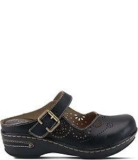 L'ARTISTE Aneria Laser Cut Leather Mary Jane Clogs