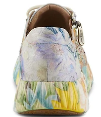 L'ARTISTE Bloomington Leather Laser Cut Floral Sneakers