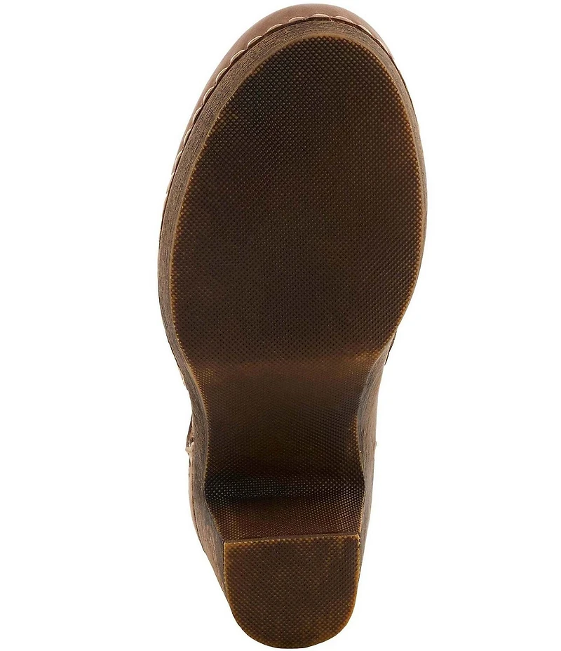 L'ARTISTE Bridgitte Floral Painted Leather Mary Jane Pumps