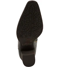 L'ARTISTE Brydie Floral Leather Faux Fur Lined Western Booties