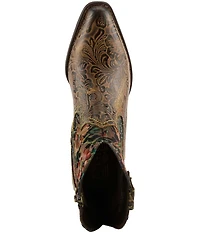 L'ARTISTE Brydie Floral Leather Faux Fur Lined Western Booties