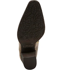 L'ARTISTE Brydie Floral Leather Faux Fur Lined Western Booties