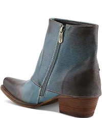 L'ARTISTE Butterfly Kisses Fold Over Embossed Leather Western Booties