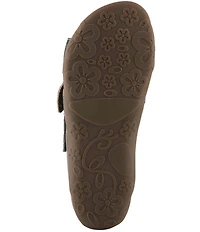 L'ARTISTE Caelana Leather Flower Detailed Slide Sandals