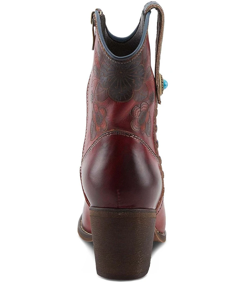 L'ARTISTE Cahoots Leather Hand Painted Floral Western Boots