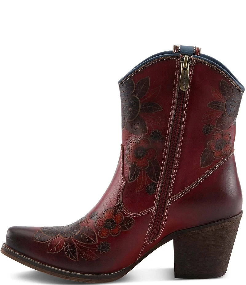 L'ARTISTE Cahoots Leather Hand Painted Floral Western Boots