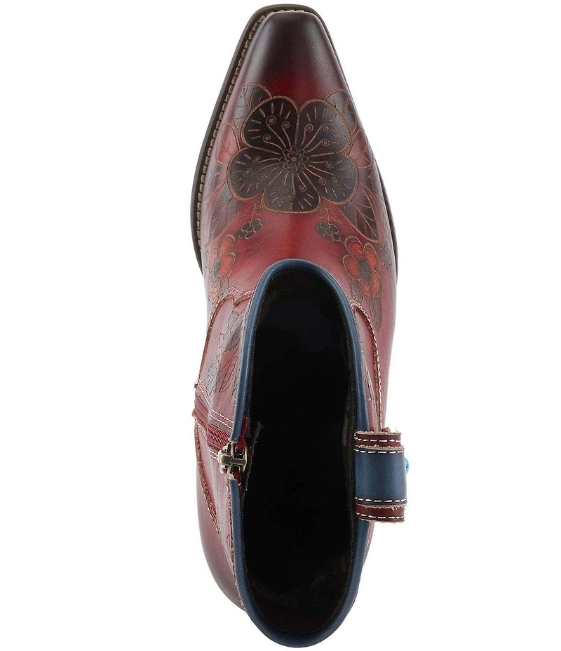 L'ARTISTE Cahoots Leather Hand Painted Floral Western Boots