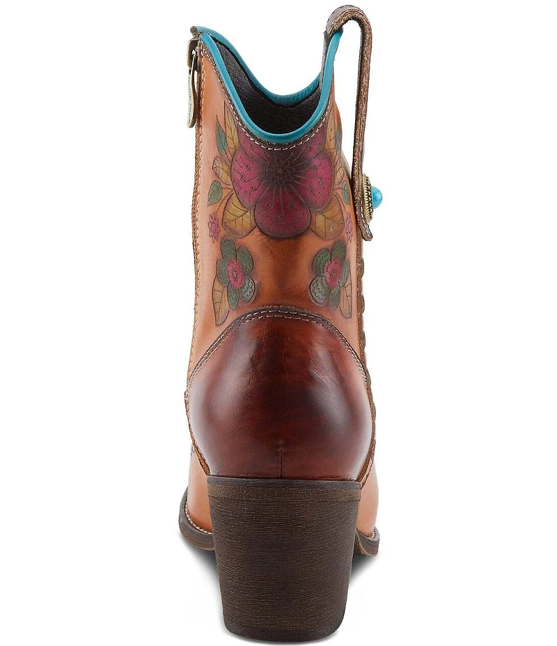L'ARTISTE Cahoots Leather Hand Painted Floral Western Boots