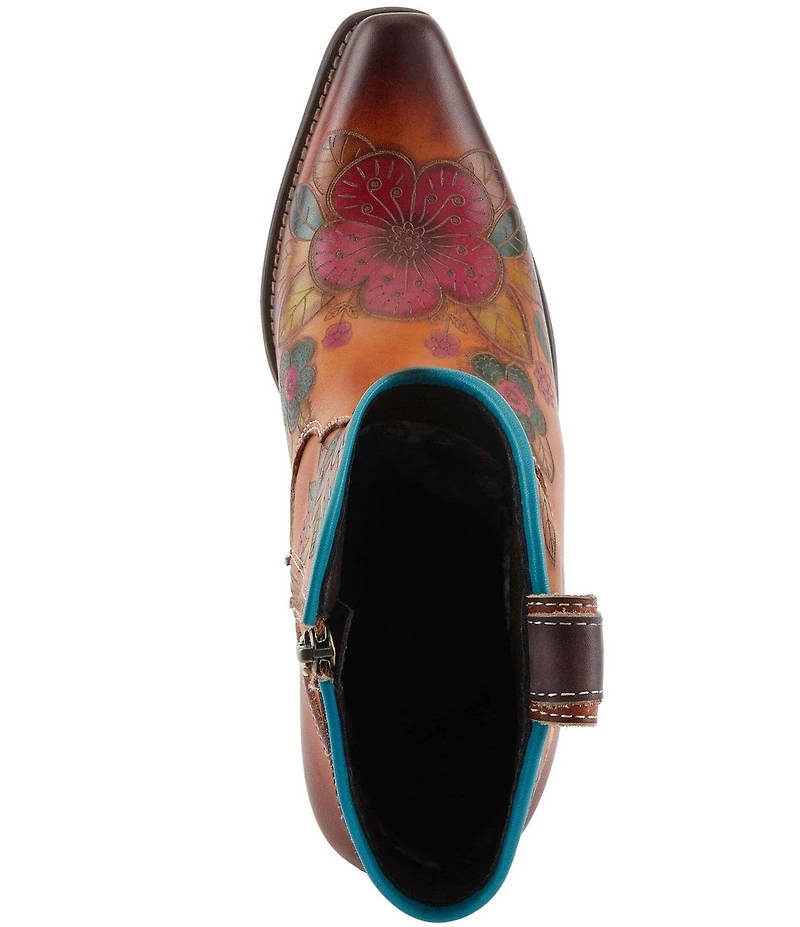 L'ARTISTE Cahoots Leather Hand Painted Floral Western Boots