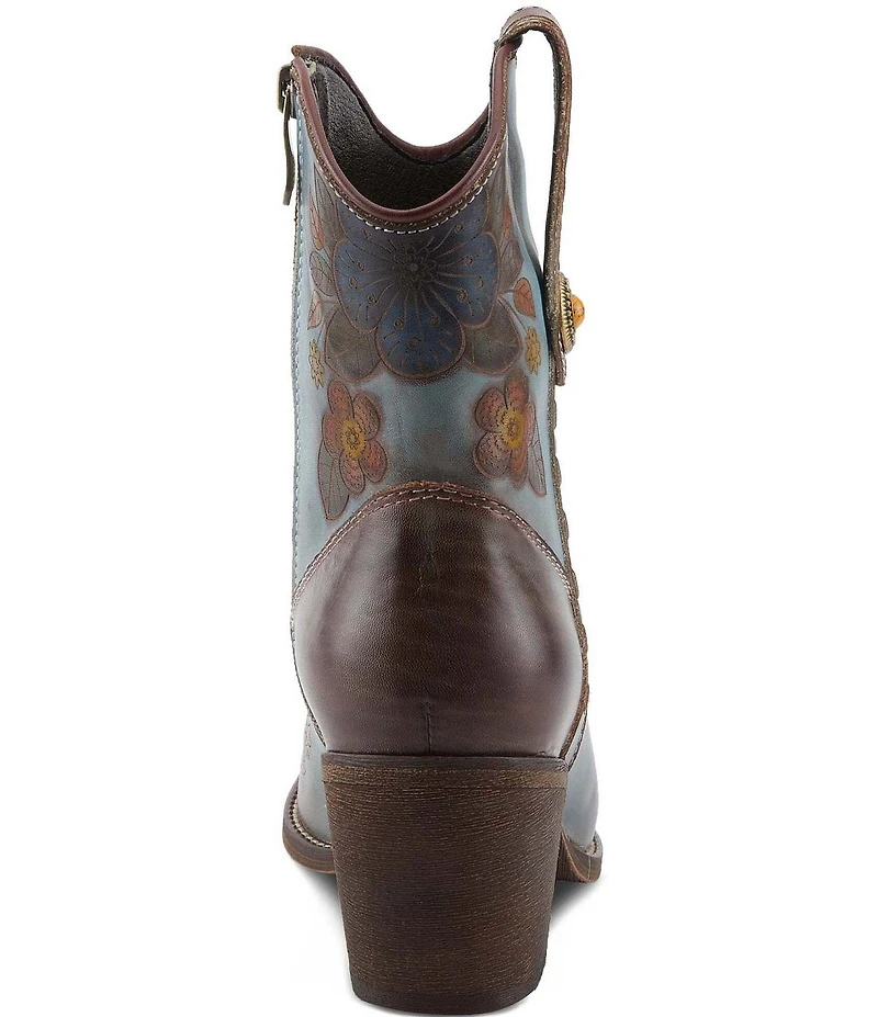 L'ARTISTE Cahoots Leather Hand Painted Floral Western Boots