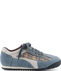L'ARTISTE Carpediem Suede & Leather Plaid Lace Up Sneakers