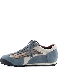 L'ARTISTE Carpediem Suede & Leather Plaid Lace Up Sneakers