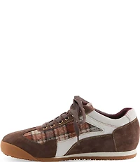L'ARTISTE Carpediem Suede & Leather Plaid Lace Up Sneakers