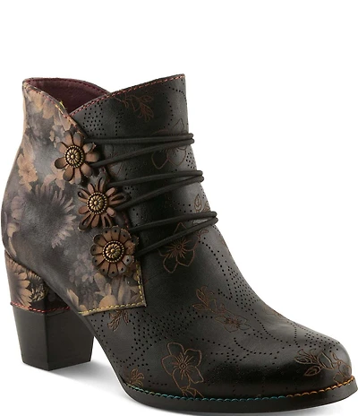 L'ARTISTE Chakakhan Hand Painted Leather Booties