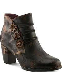 L'ARTISTE Chakakhan Hand Painted Leather Booties