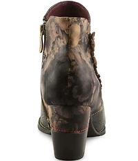L'ARTISTE Chakakhan Hand Painted Leather Booties