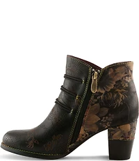 L'ARTISTE Chakakhan Hand Painted Leather Booties