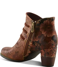L'ARTISTE Chakakhan Hand Painted Leather Booties