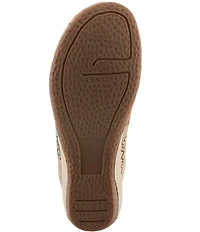 L'ARTISTE Chienti Floral Painted Perforated Leather Clogs