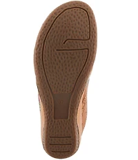 L'ARTISTE Chienti Floral Painted Perforated Leather Clogs