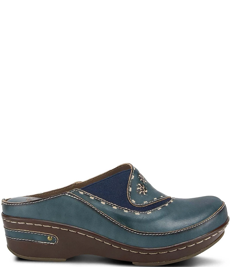 L'ARTISTE Chino-b Leather Mule Clogs