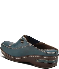 L'ARTISTE Chino-b Leather Mule Clogs
