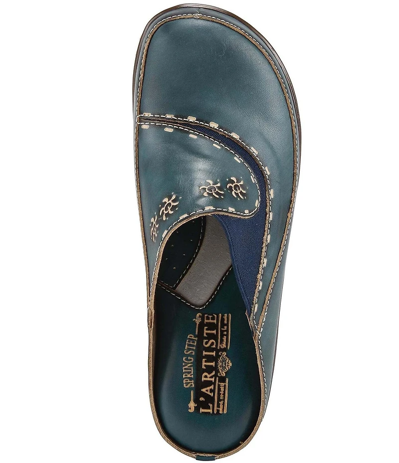 L'ARTISTE Chino-b Leather Mule Clogs