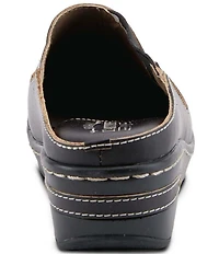 L'ARTISTE Chino-b Leather Mule Clogs