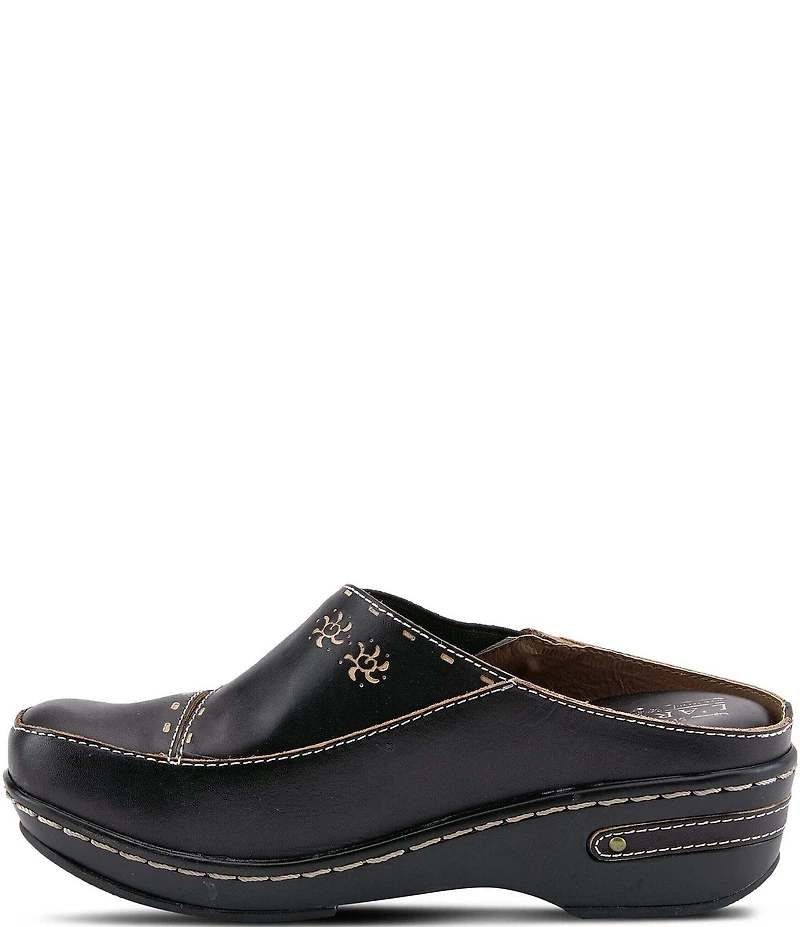 L'ARTISTE Chino-b Leather Mule Clogs