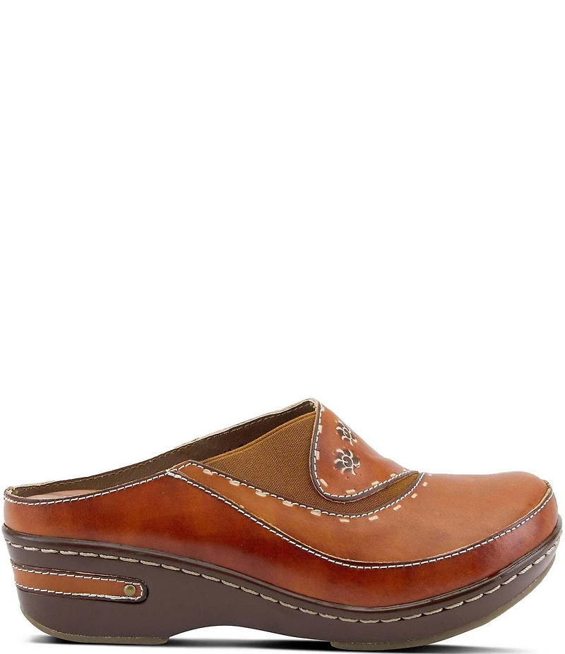 L'ARTISTE Chino-b Leather Mule Clogs