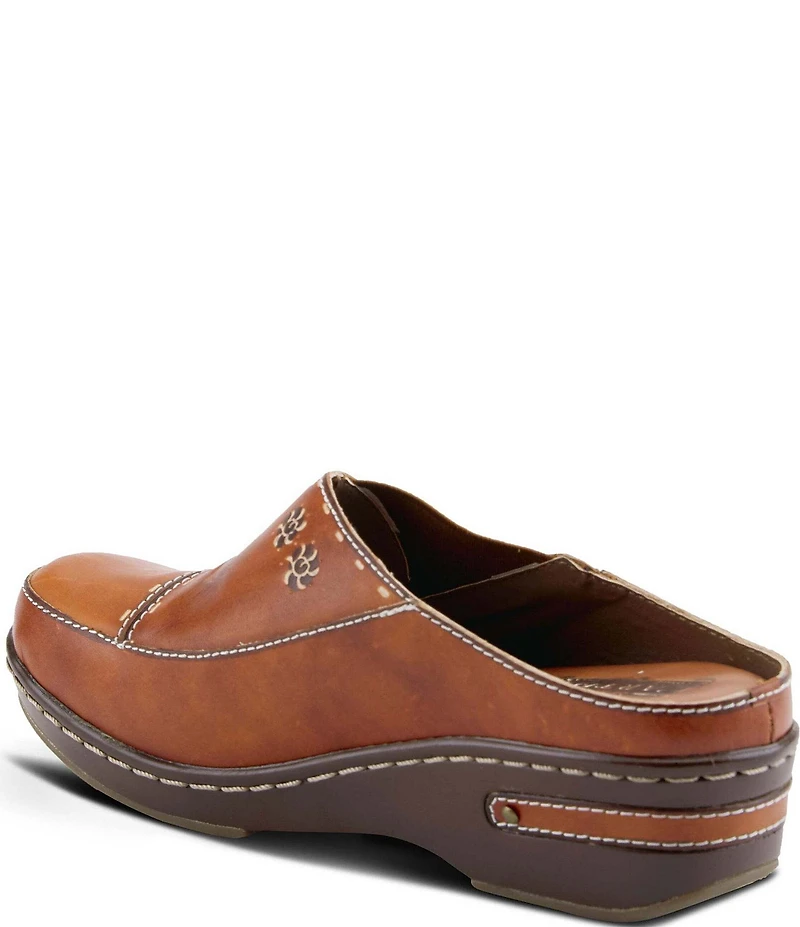 L'ARTISTE Chino-b Leather Mule Clogs