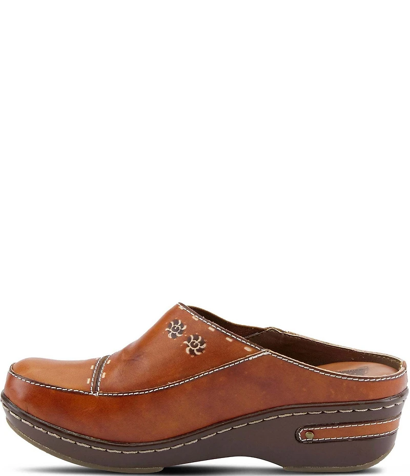 L'ARTISTE Chino-b Leather Mule Clogs