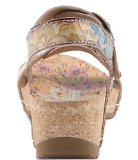 L'ARTISTE Colomecool Hand-Painted Embossed Leather Sandals
