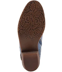 L'ARTISTE Daintylady Studded Floral Embossed Leather Buckle Hardware Short Booties