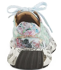 L'ARTISTE Daisymae Floral Print Daisy Embroidered Sneakers