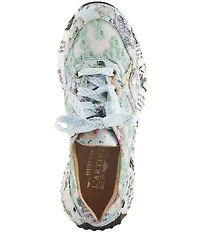 L'ARTISTE Daisymae Floral Print Daisy Embroidered Sneakers