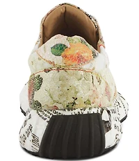 L'ARTISTE Daisymae Floral Print Daisy Embroidered Sneakers