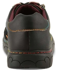 L'ARTISTE Danli Leather and Tapestry Sneakers