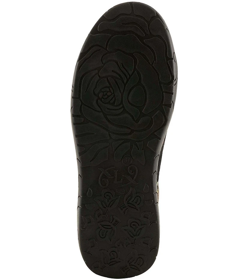 L'ARTISTE Danli Leather and Tapestry Sneakers