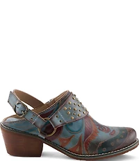 L'ARTISTE Daytona Hand Painted Leather Studded Shooties