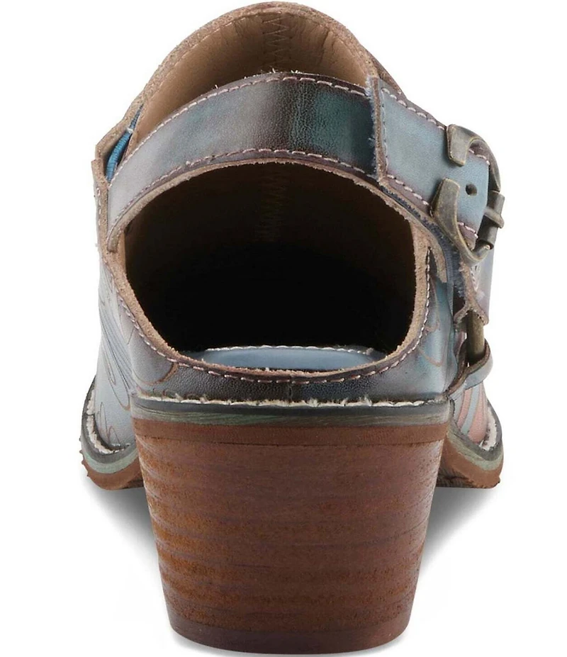 L'ARTISTE Daytona Hand Painted Leather Studded Shooties
