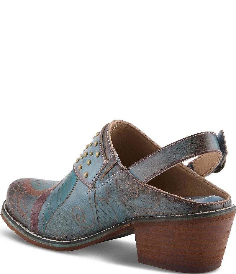 L'ARTISTE Daytona Hand Painted Leather Studded Shooties