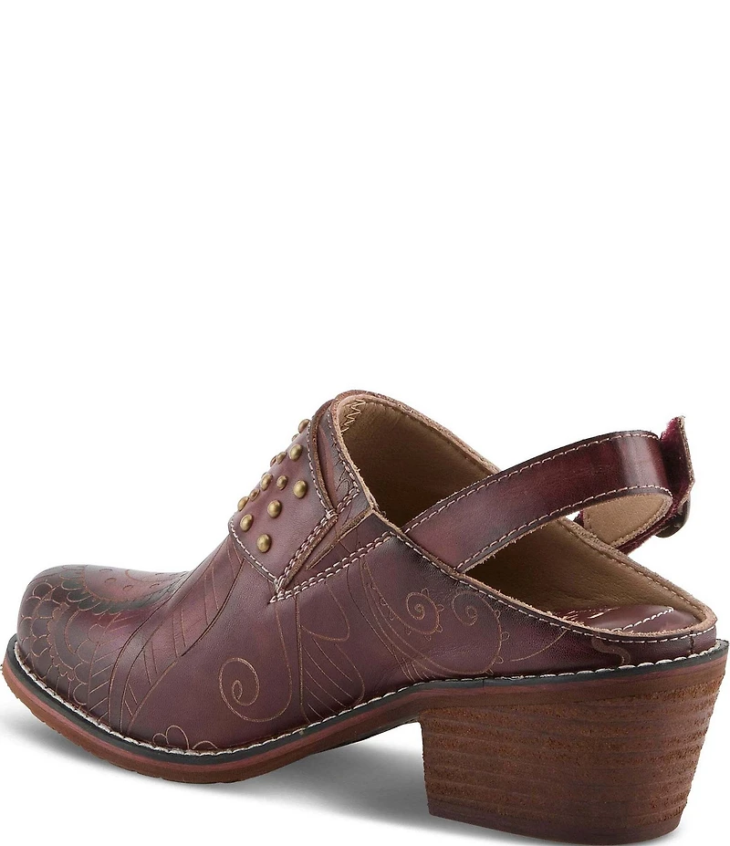 L'ARTISTE Daytona Hand Painted Leather Studded Shooties
