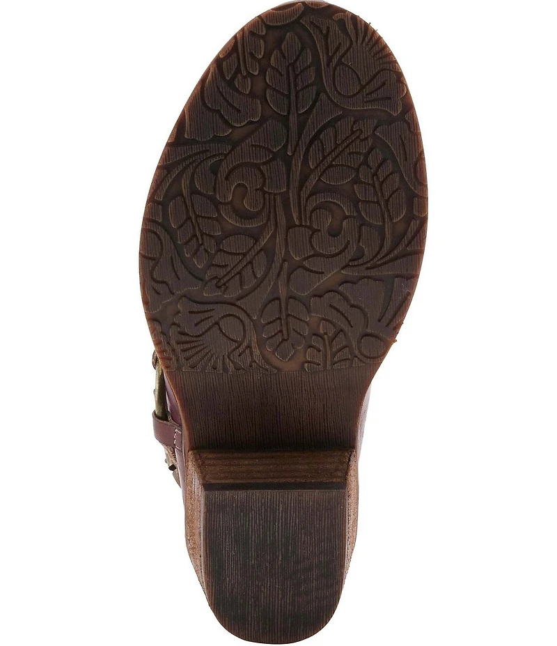 L'ARTISTE Daytona Hand Painted Leather Studded Shooties
