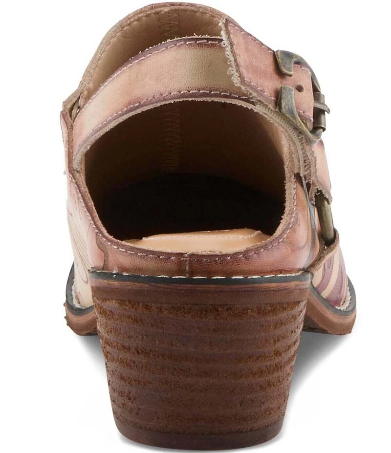 L'ARTISTE Daytona Hand Painted Leather Studded Shooties