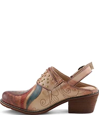 L'ARTISTE Daytona Hand Painted Leather Studded Shooties
