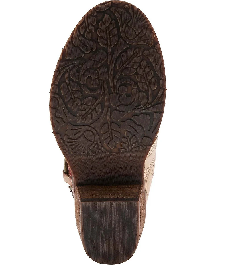 L'ARTISTE Daytona Hand Painted Leather Studded Shooties