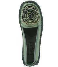 L'ARTISTE Dezi Leather Floral Detail Slip On Loafers