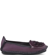 L'ARTISTE Dezi Leather Floral Detail Slip On Loafers